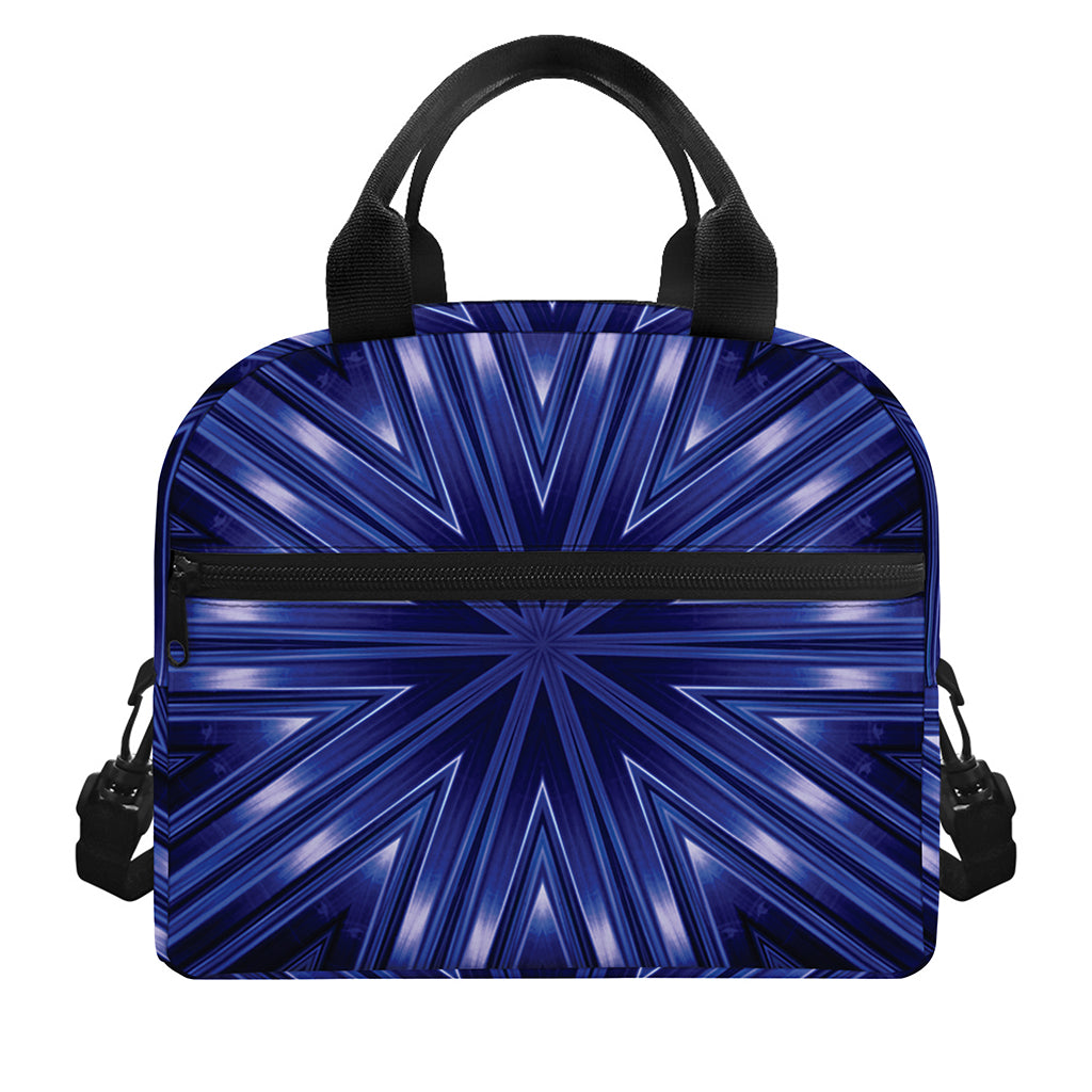 Blue Kaleidoscope Print Insulated Lunch Bag