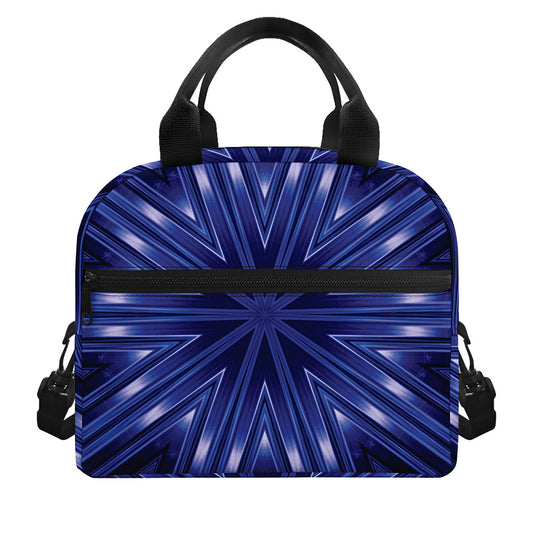 Blue Kaleidoscope Print Insulated Lunch Bag