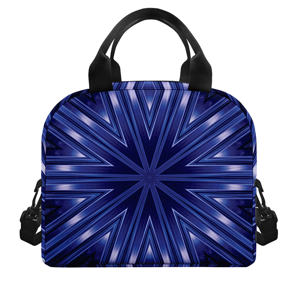 Blue Kaleidoscope Print Insulated Lunch Bag