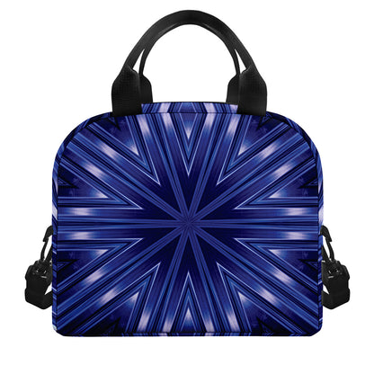 Blue Kaleidoscope Print Insulated Lunch Bag