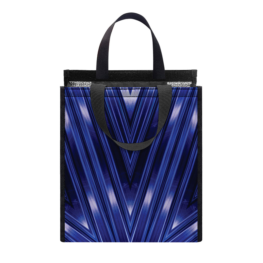 Blue Kaleidoscope Print Insulated Lunch Tote