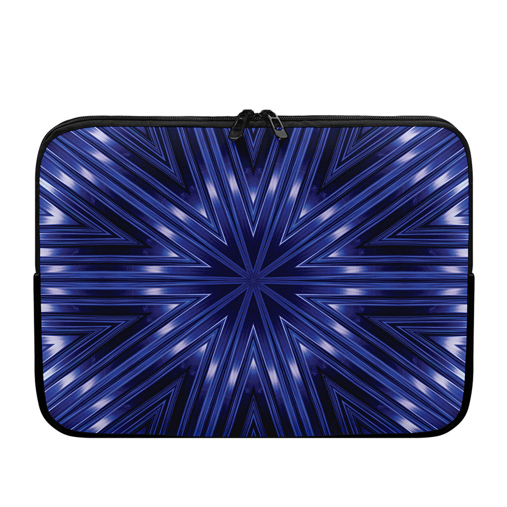 Blue Kaleidoscope Print Laptop Sleeve