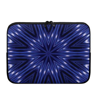 Blue Kaleidoscope Print Laptop Sleeve