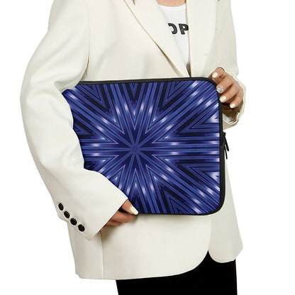 Blue Kaleidoscope Print Laptop Sleeve