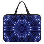 Blue Kaleidoscope Print Laptop Sleeve With Handle