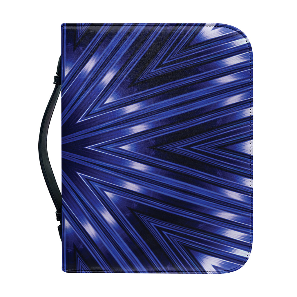 Blue Kaleidoscope Print Leather Bible Cover