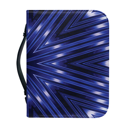 Blue Kaleidoscope Print Leather Bible Cover