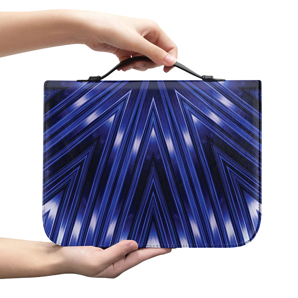 Blue Kaleidoscope Print Leather Bible Cover