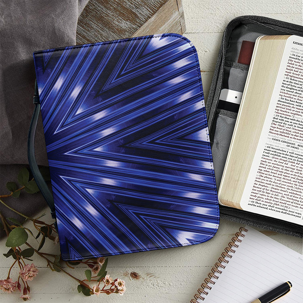 Blue Kaleidoscope Print Leather Bible Cover