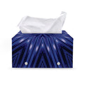 Blue Kaleidoscope Print Leather Tissue Box Cover