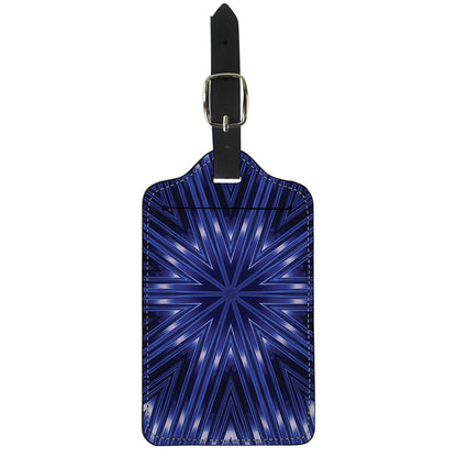 Blue Kaleidoscope Print Luggage Tag