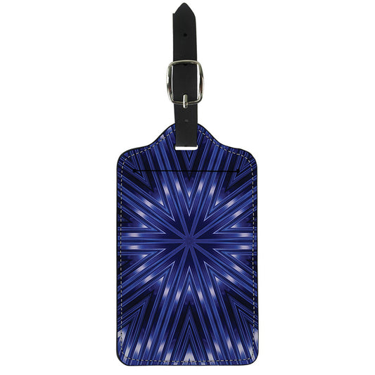 Blue Kaleidoscope Print Luggage Tag