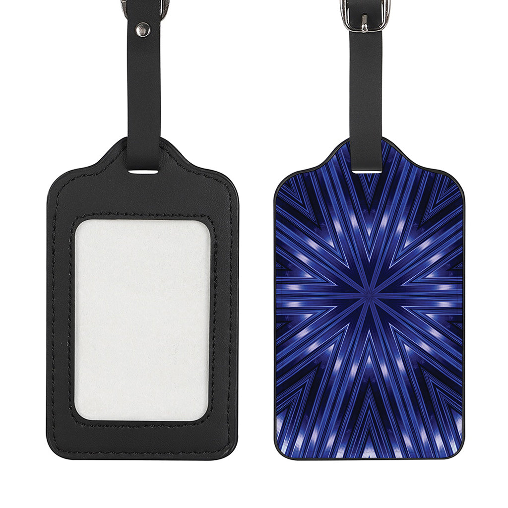 Blue Kaleidoscope Print Luggage Tag