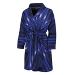 Blue Kaleidoscope Print Men's Bathrobe