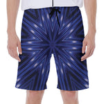 Blue Kaleidoscope Print Men's Beach Shorts