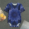 Blue Kaleidoscope Print Men's Bodysuit
