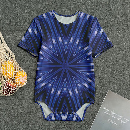 Blue Kaleidoscope Print Men's Bodysuit