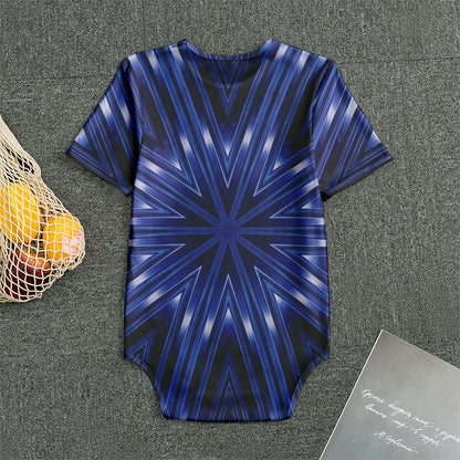 Blue Kaleidoscope Print Men's Bodysuit