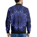 Blue Kaleidoscope Print Men's Bomber Jacket
