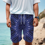 Blue Kaleidoscope Print Men's Cargo Shorts