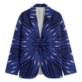 Blue Kaleidoscope Print Men's Cotton Blazer