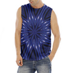 Blue Kaleidoscope Print Men's Fitness Tank Top