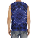 Blue Kaleidoscope Print Men's Fitness Tank Top