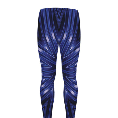 Blue Kaleidoscope Print Men's leggings