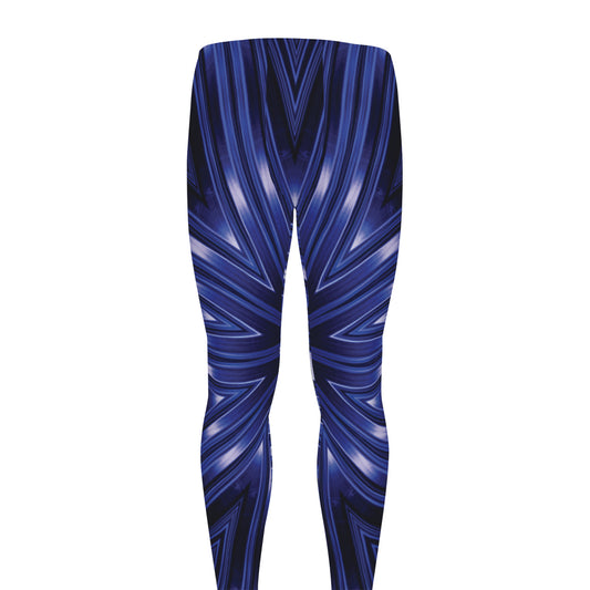 Blue Kaleidoscope Print Men's leggings