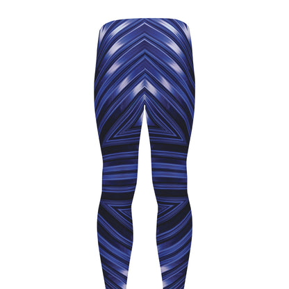 Blue Kaleidoscope Print Men's leggings