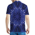 Blue Kaleidoscope Print Men's Polo Shirt