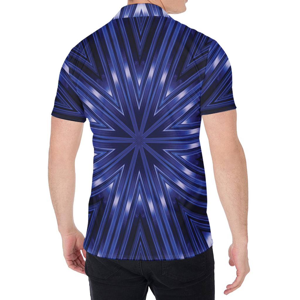 Blue Kaleidoscope Print Men's Shirt