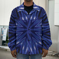 Blue Kaleidoscope Print Men's Shirt Jacket