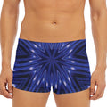 Blue Kaleidoscope Print Men's Short Boxer Briefs