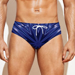 Blue Kaleidoscope Print Men's Swim Briefs