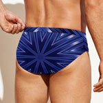 Blue Kaleidoscope Print Men's Swim Briefs