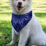 Blue Kaleidoscope Print Over The Collar Dog Bandana