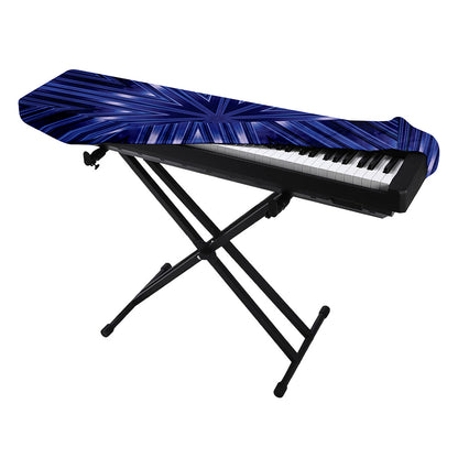 Blue Kaleidoscope Print Piano Keyboard Cover