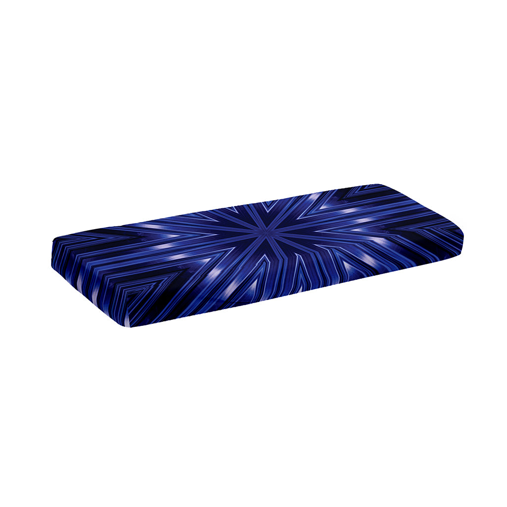 Blue Kaleidoscope Print Piano Keyboard Cover
