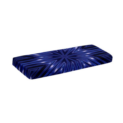 Blue Kaleidoscope Print Piano Keyboard Cover