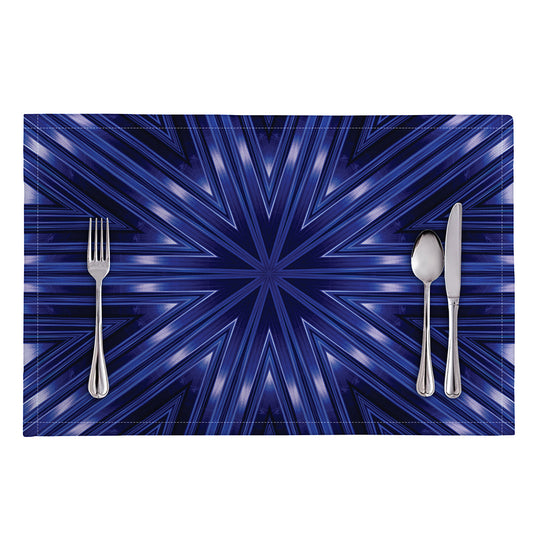 Blue Kaleidoscope Print Placemat