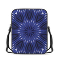 Blue Kaleidoscope Print Rectangular Crossbody Bag