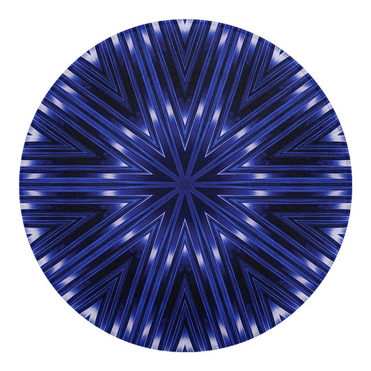 Blue Kaleidoscope Print Round Blanket
