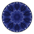 Blue Kaleidoscope Print Round Floor Mat