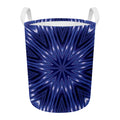 Blue Kaleidoscope Print Round Laundry Basket