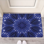Blue Kaleidoscope Print Rubber Doormat