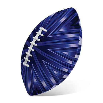 Blue Kaleidoscope Print Rugby Ball