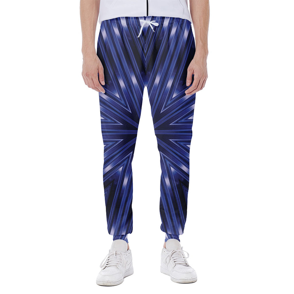 Blue Kaleidoscope Print Scuba Joggers