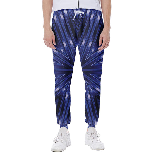 Blue Kaleidoscope Print Scuba Joggers