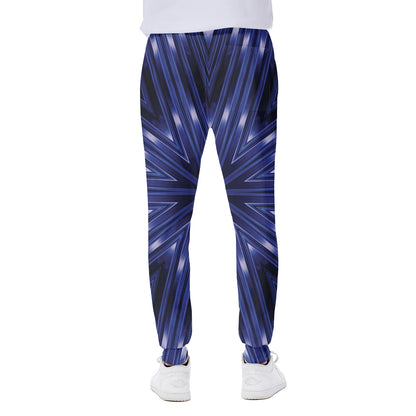 Blue Kaleidoscope Print Scuba Joggers